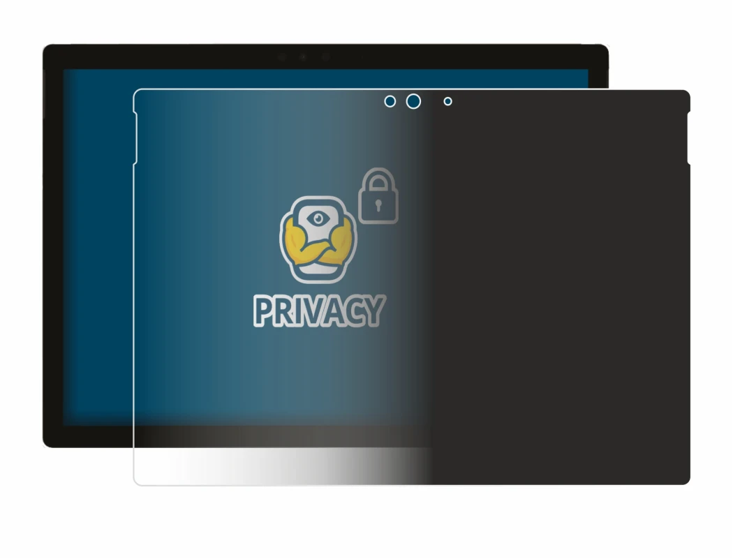 Image de l'appareil Microsoft Surface Pro 5 2017 avec une grande variété de protections d'écran.