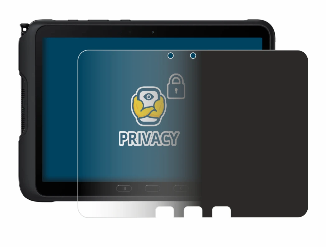 Image de l'appareil Samsung Galaxy Tab Active 4 Pro avec une grande variété de protections d'écran.