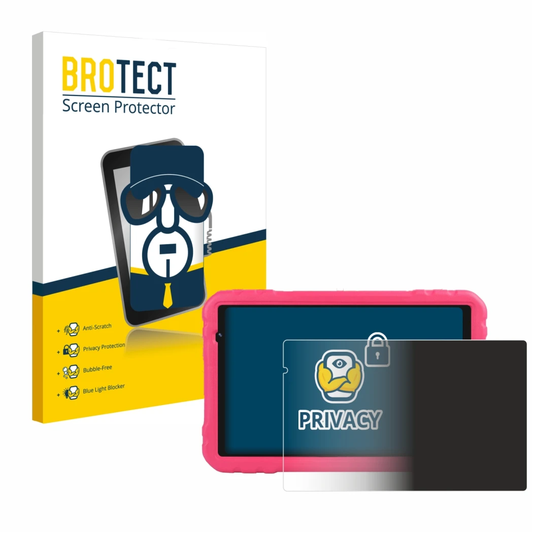 Face avant d’un emballage produit avec le logo de la marque BROTECT. À côté, l’appareil Aocwei x500 est représenté avec la pro