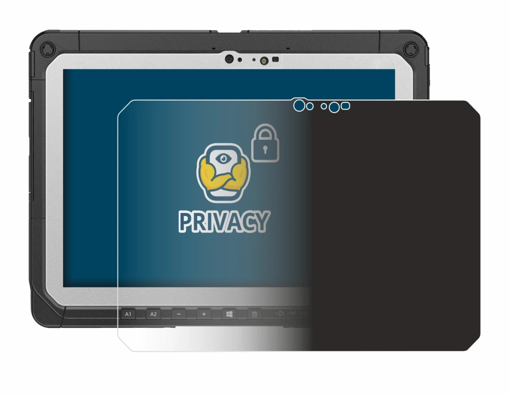 Image de l'appareil Panasonic Toughbook CF-20 MK2 avec une grande variété de protections d'écran.