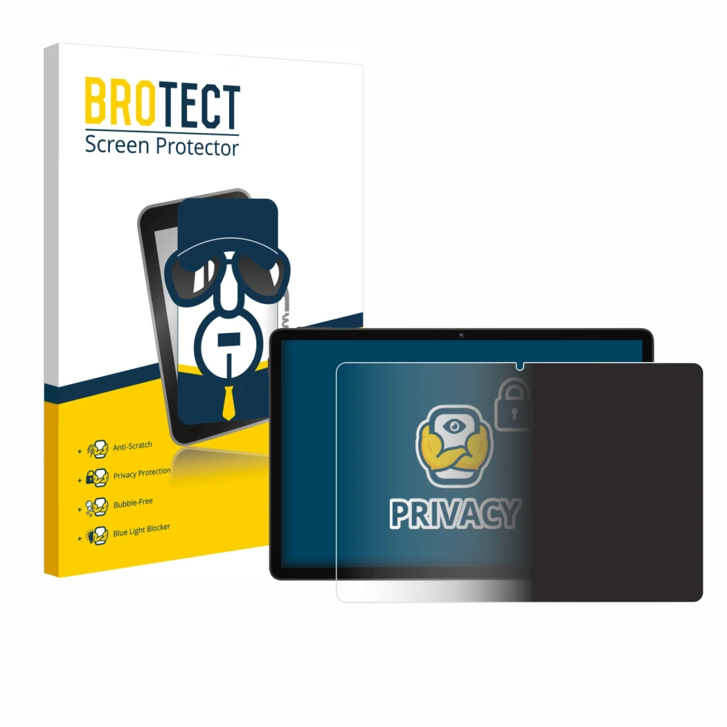 Face avant d’un emballage produit avec le logo de la marque BROTECT. À côté, l’appareil Doogee U11 est représenté avec la prot