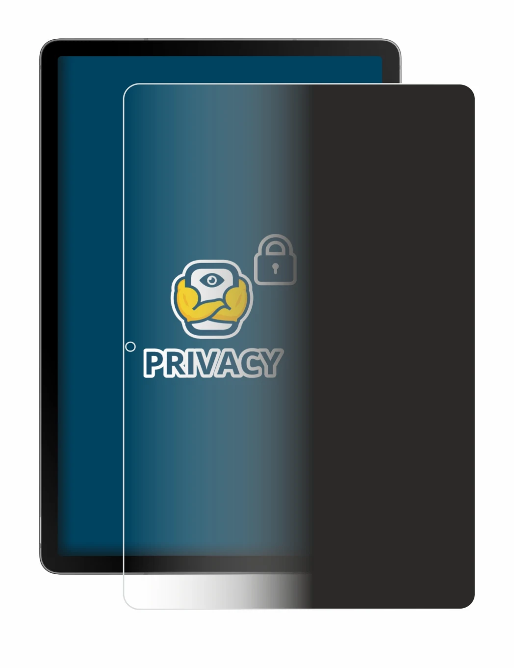 Image de l'appareil Samsung Galaxy Tab S10 Lite (portrait) avec une grande variété de protections d'écran.