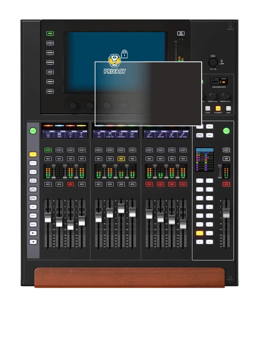 Image de l'appareil Behringer Wing Compact avec une grande variété de protections d'écran.