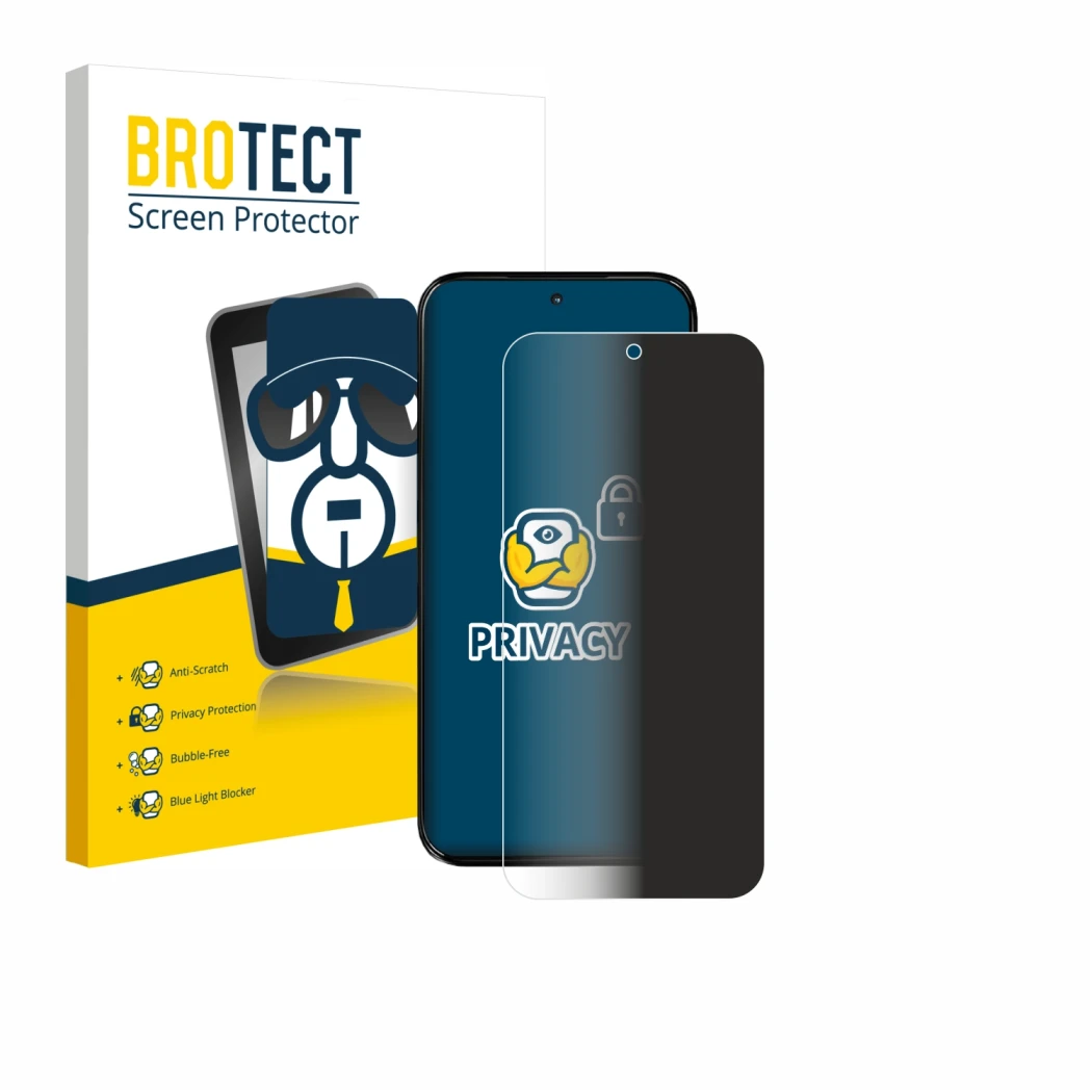 Face avant d’un emballage produit avec le logo de la marque BROTECT. À côté, l’appareil Motorola Moto G77 est représenté avec 