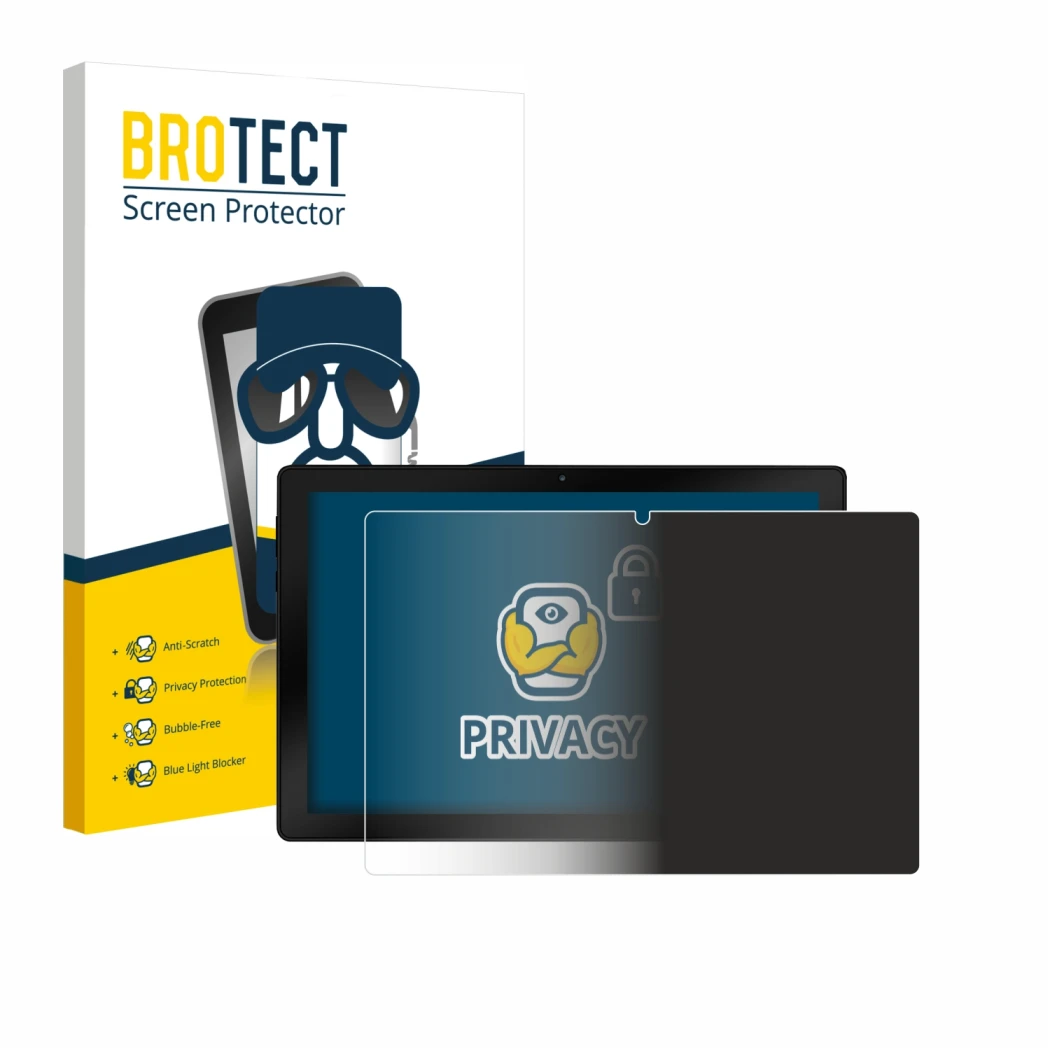 Face avant d’un emballage produit avec le logo de la marque BROTECT. À côté, l’appareil Wqplo WPLA10 est représenté avec la pr