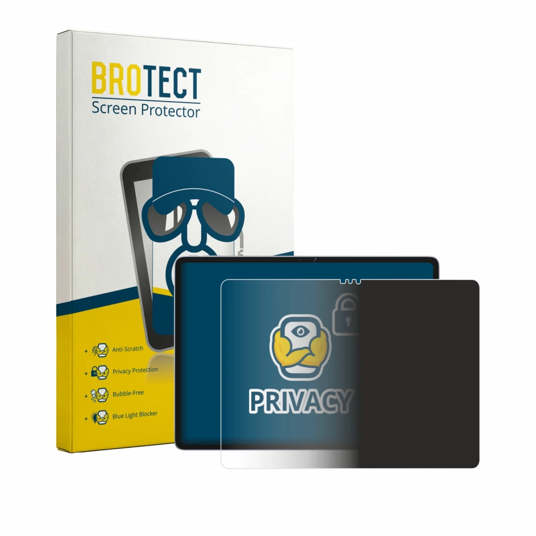 Face avant d’un emballage produit avec le logo de la marque BROTECT. À côté, l’appareil SVITOO V13 est représenté avec la prot