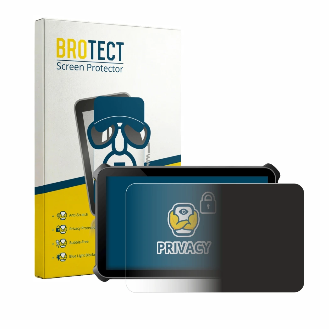 Face avant d’un emballage produit avec le logo de la marque BROTECT. À côté, l’appareil Magewell Director Plus est représenté 