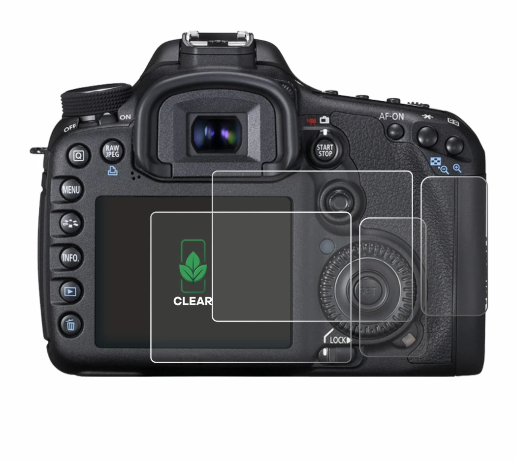 Image de l'appareil Canon EOS 7D avec une grande variété de protections d'écran.