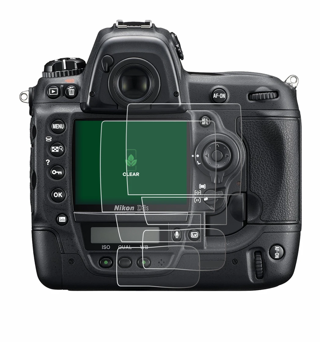Image de l'appareil Nikon D3S avec une grande variété de protections d'écran.