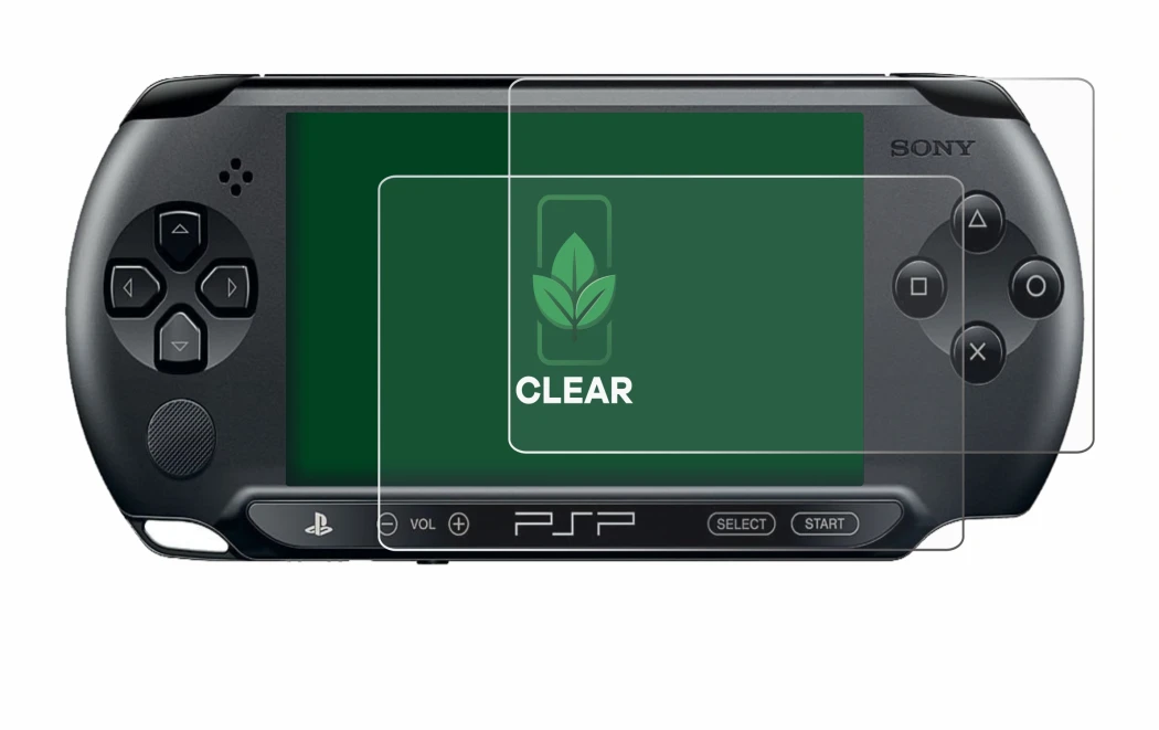 Image de l'appareil Sony PSP 1004 avec une grande variété de protections d'écran.