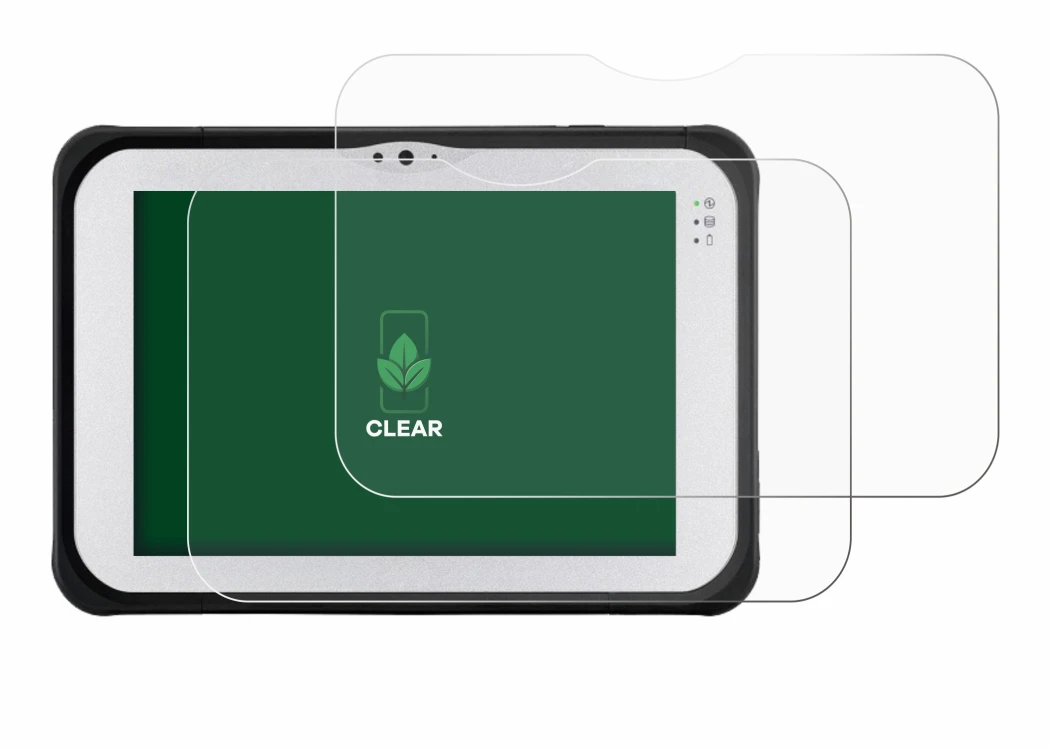 Image de l'appareil Panasonic Toughpad FZ-M1 avec une grande variété de protections d'écran.