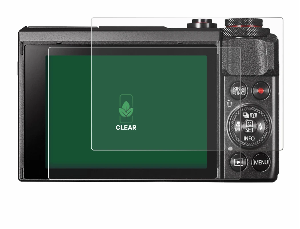 Image de l'appareil Canon PowerShot G7 X Mark II avec une grande variété de protections d'écran.