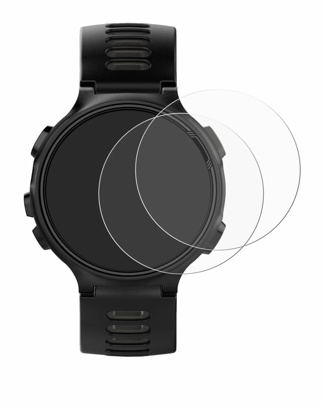 Image de l'appareil Garmin Forerunner 735XT avec une grande variété de protections d'écran.