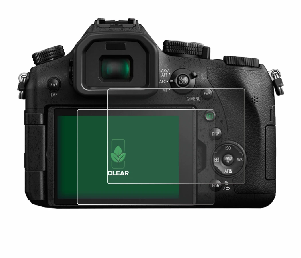 Image de l'appareil Panasonic Lumix DMC-FZ2000 avec une grande variété de protections d'écran.