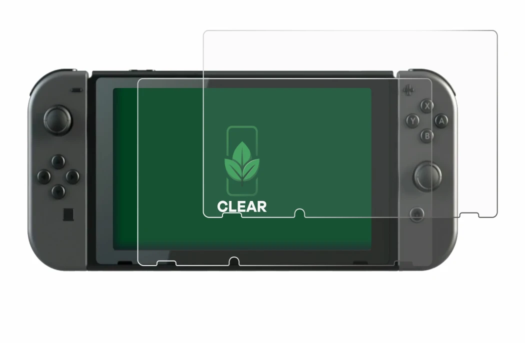Image de l'appareil Nintendo Switch avec une grande variété de protections d'écran.
