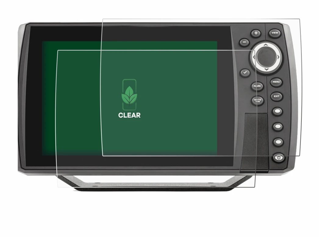 Image de l'appareil Humminbird Helix 7 avec une grande variété de protections d'écran.