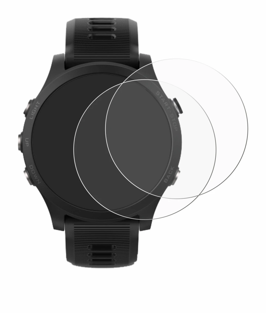 Image de l'appareil Garmin Forerunner 935 avec une grande variété de protections d'écran.