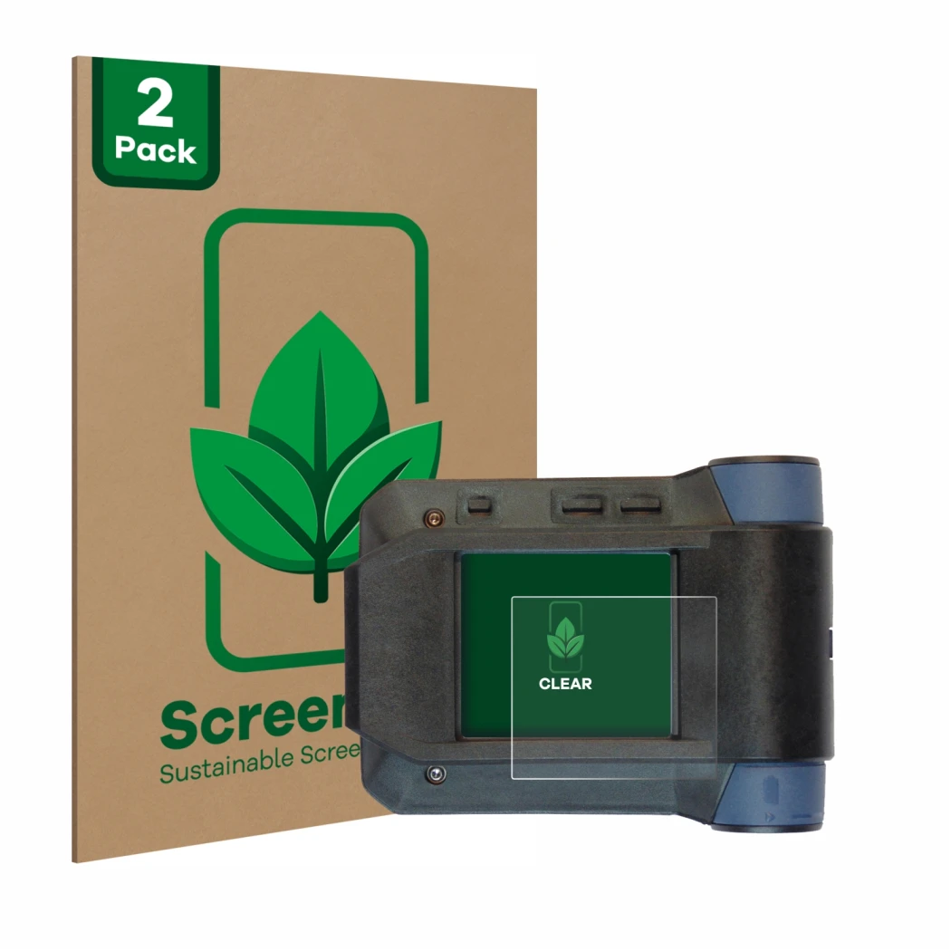 Face avant d’un emballage produit avec le logo de la marque ScreenLeaf. À côté, l’appareil Swissphone s.Quad X15 est représent
