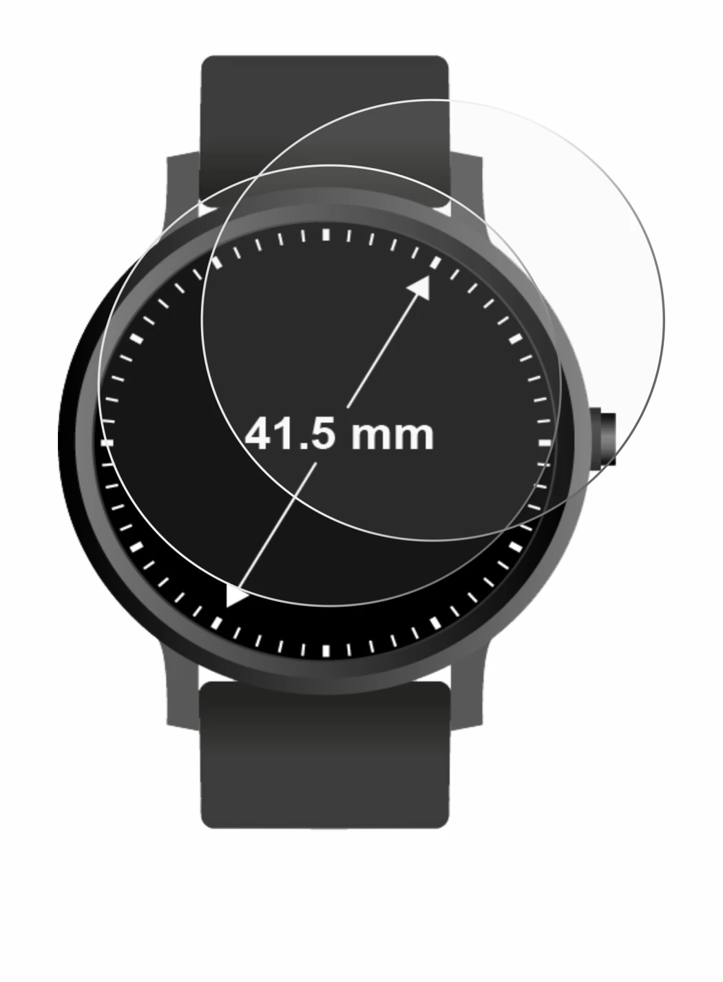 Image de l'appareil Montres (Circulaire, ø: 41.5 mm) avec une grande variété de protections d'écran.