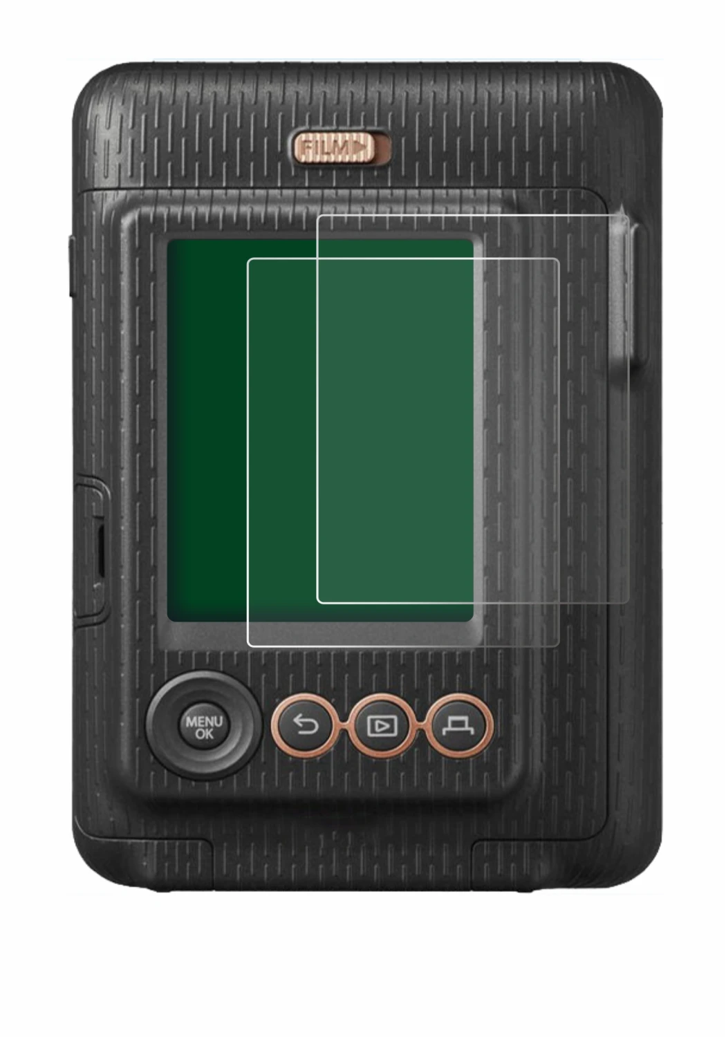 Image de l'appareil Fujifilm Instax Mini LiPlay avec une grande variété de protections d'écran.