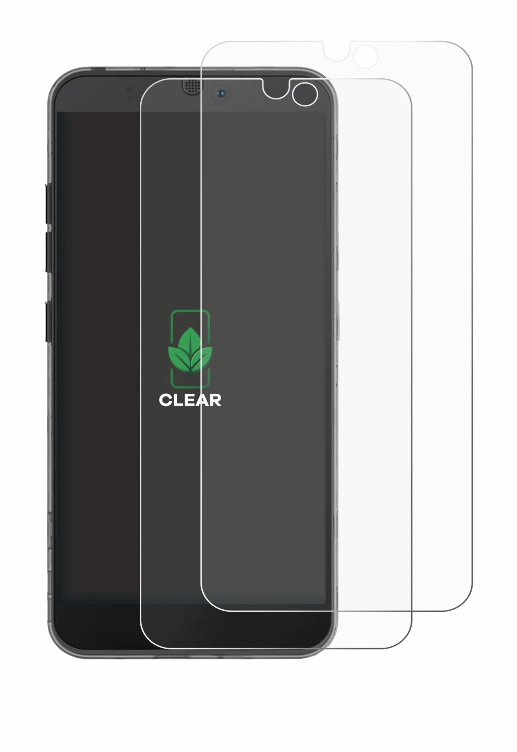 Image de l'appareil Fairphone 3 avec une grande variété de protections d'écran.