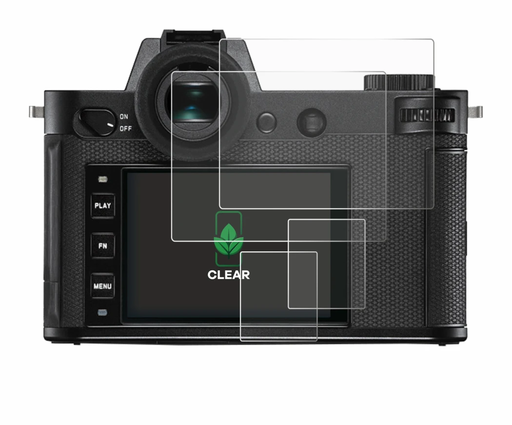 Image de l'appareil Leica SL2 avec une grande variété de protections d'écran.