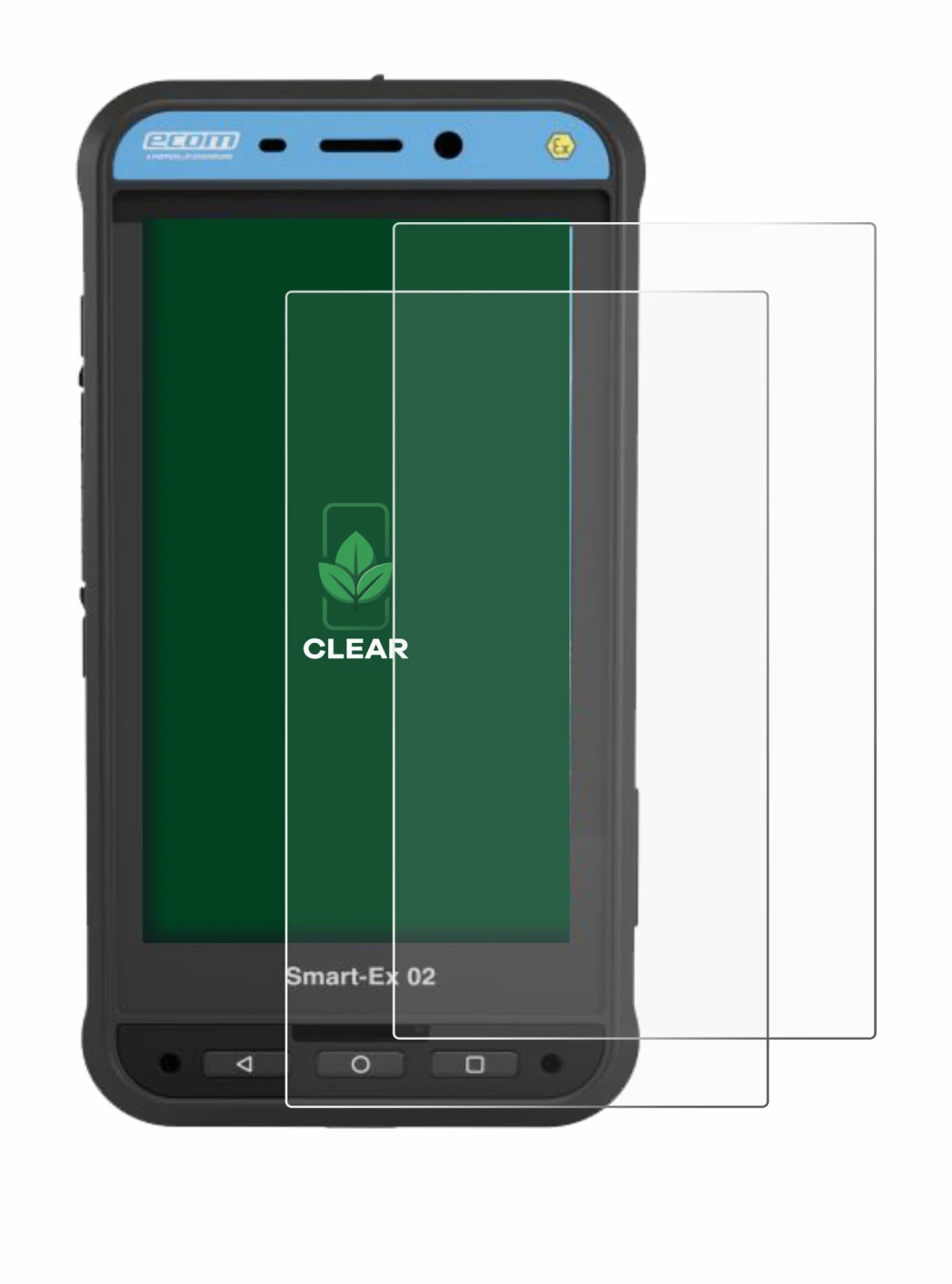 Image de l'appareil Ecom Smart-Ex 02 DZ1 avec une grande variété de protections d'écran.