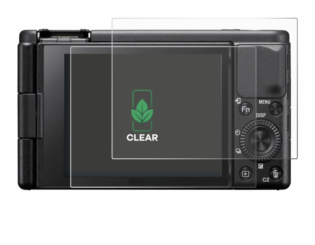 Image de l'appareil Sony ZV-1 avec une grande variété de protections d'écran.