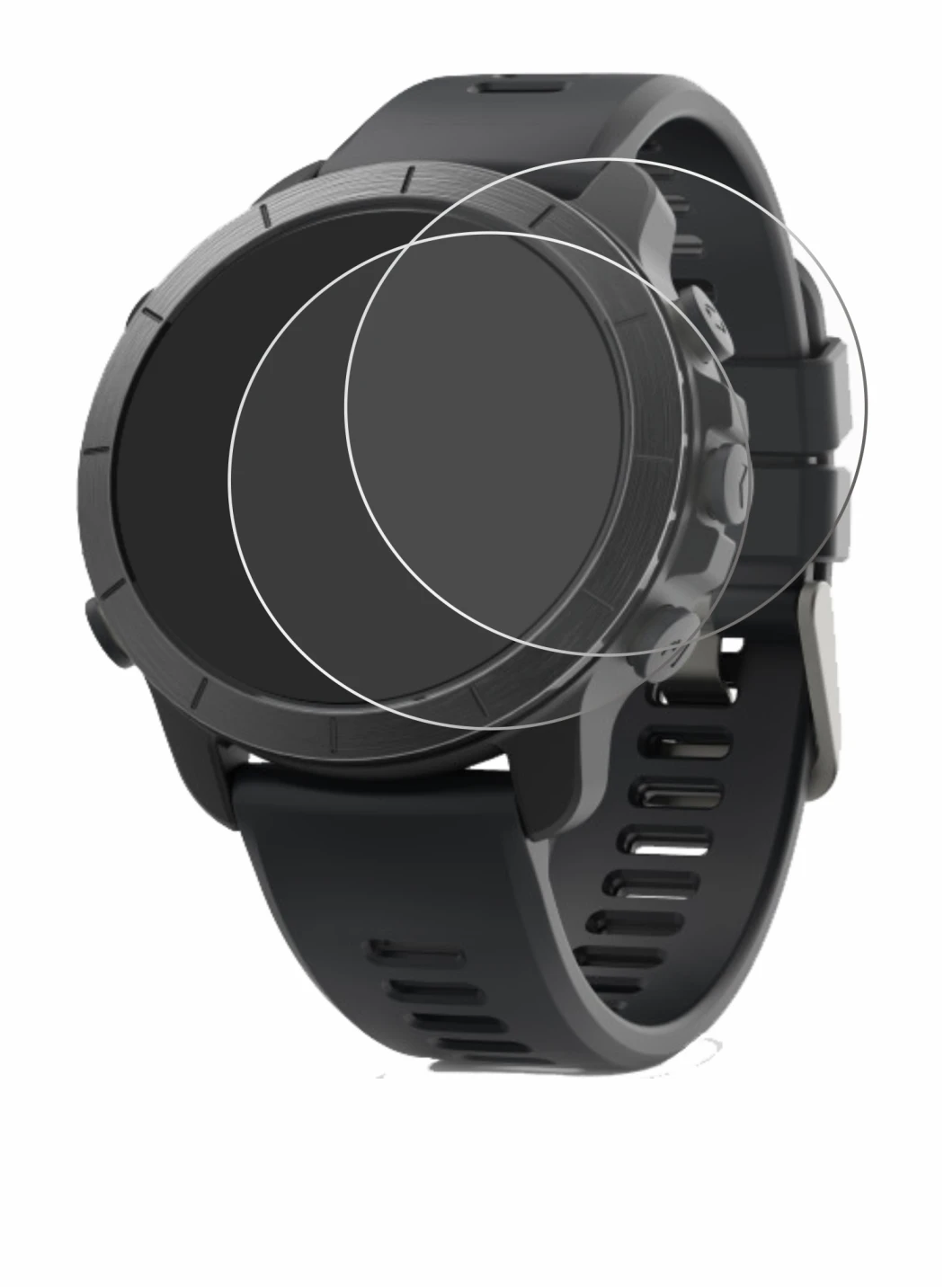 Image de l'appareil Wahoo Elemnt Rival avec une grande variété de protections d'écran.