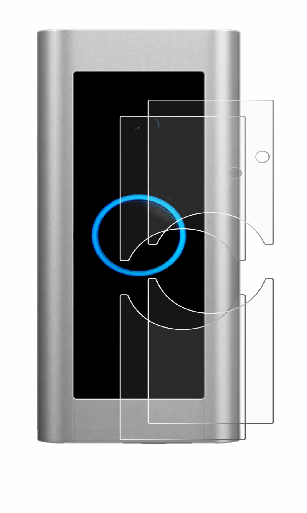 Image de l'appareil Ring Video Doorbell Pro 2 avec une grande variété de protections d'écran.
