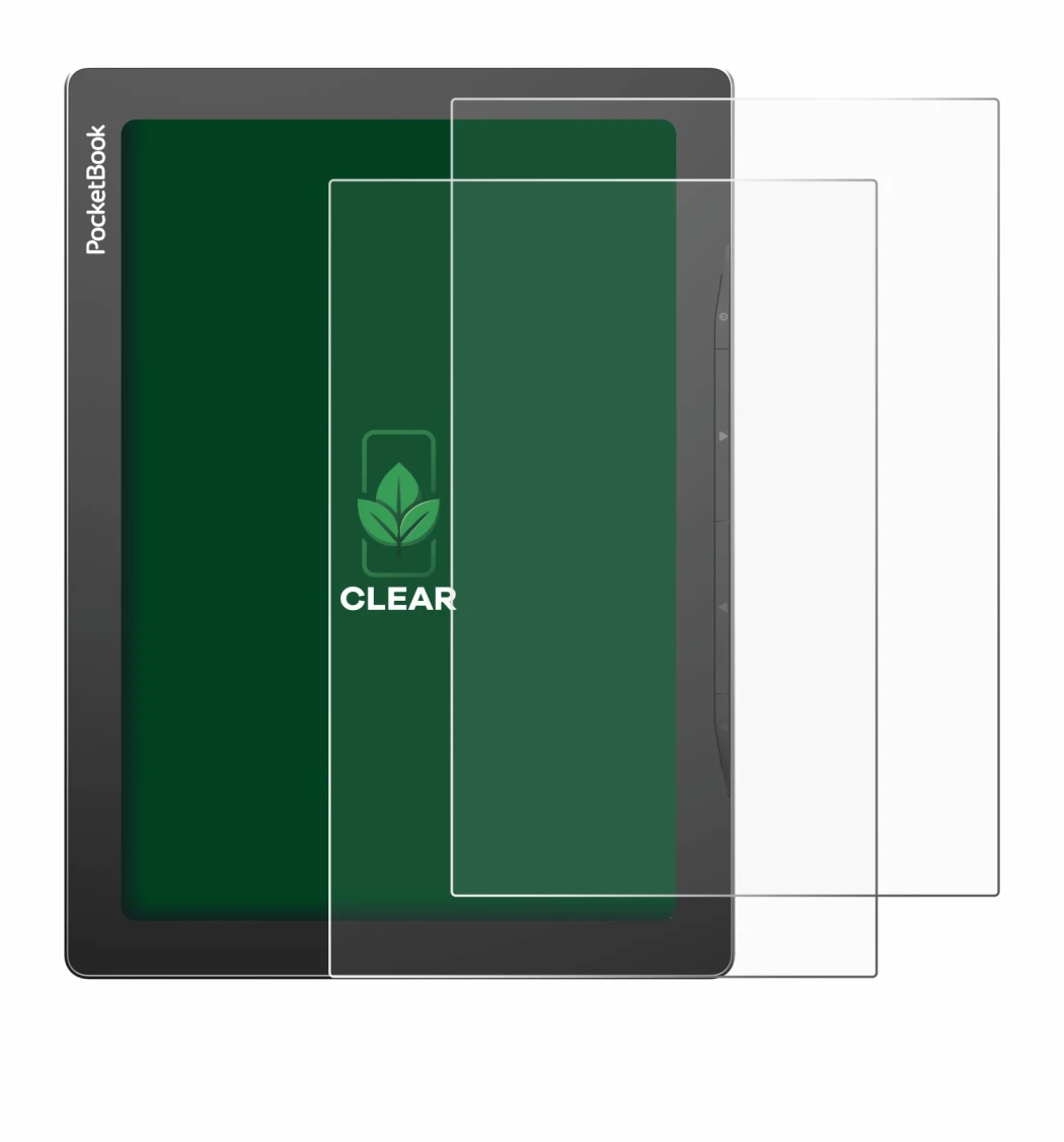 Image de l'appareil PocketBook InkPad Lite avec une grande variété de protections d'écran.