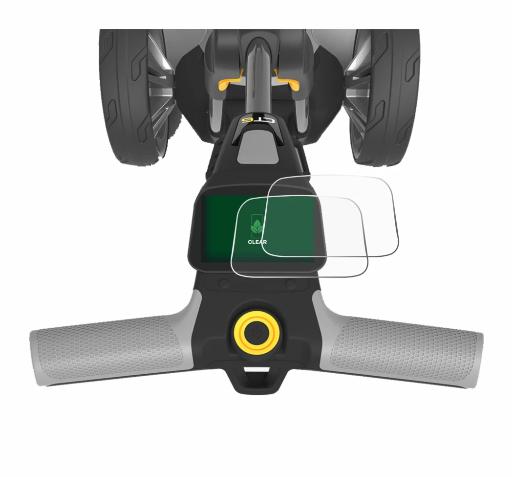 Image de l'appareil PowaKaddy CT6 avec une grande variété de protections d'écran.