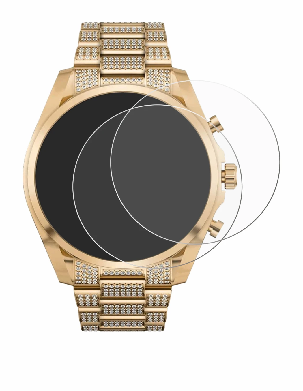 Image de l'appareil Michael Kors Access Gen 6 Bradshaw avec une grande variété de protections d'écran.