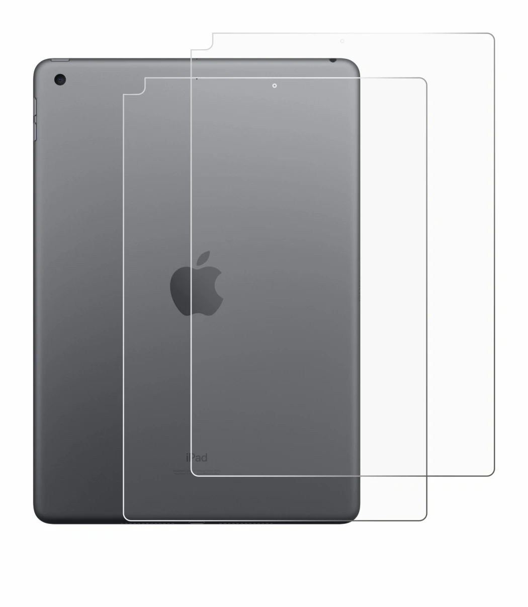 Image de l'appareil Apple iPad 10.2″ WiFi 2021 (9ème Gen., Arrière) avec une grande variété de protections d'écran.
