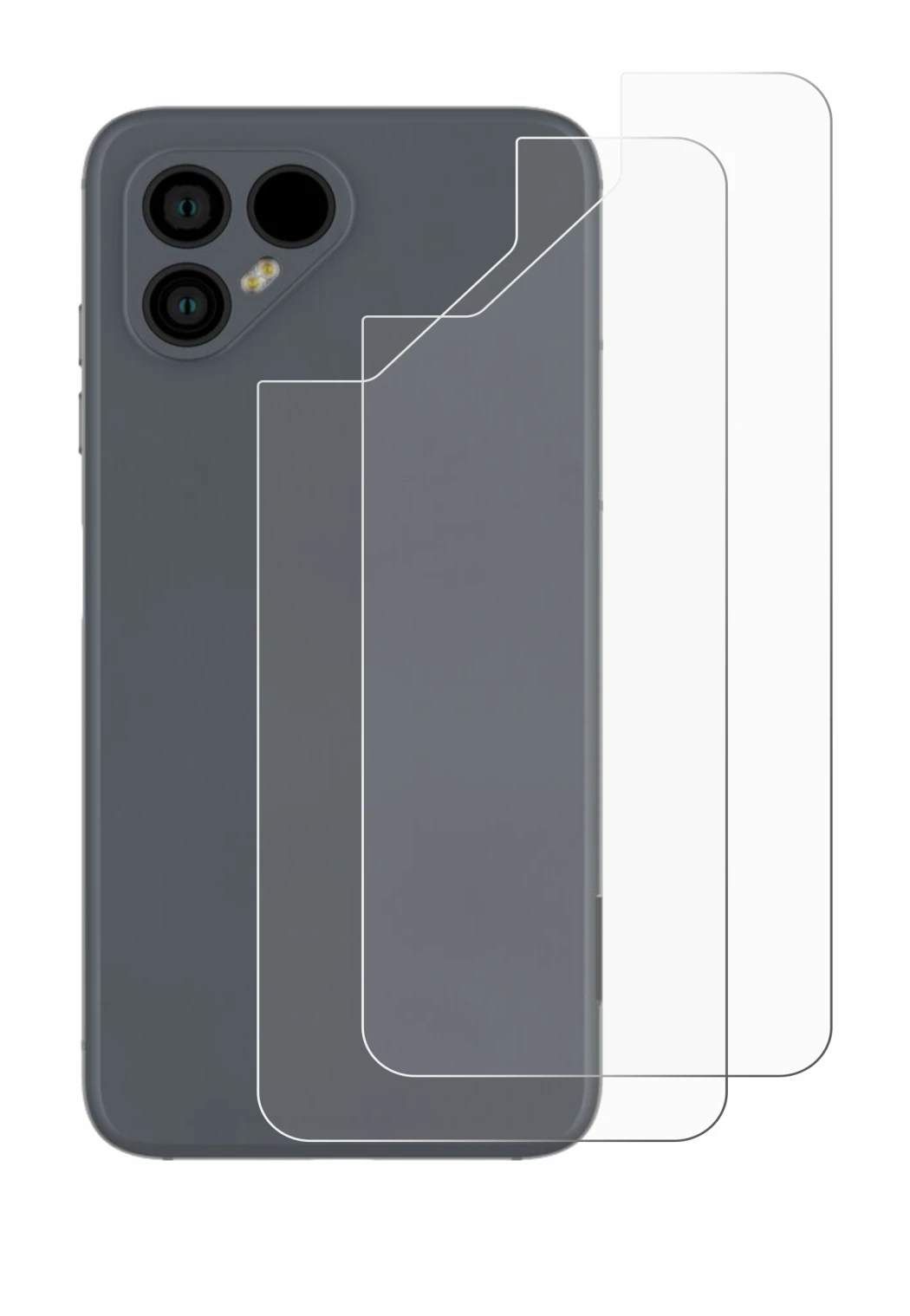 Image de l'appareil Fairphone 4 (Arrière) avec une grande variété de protections d'écran.