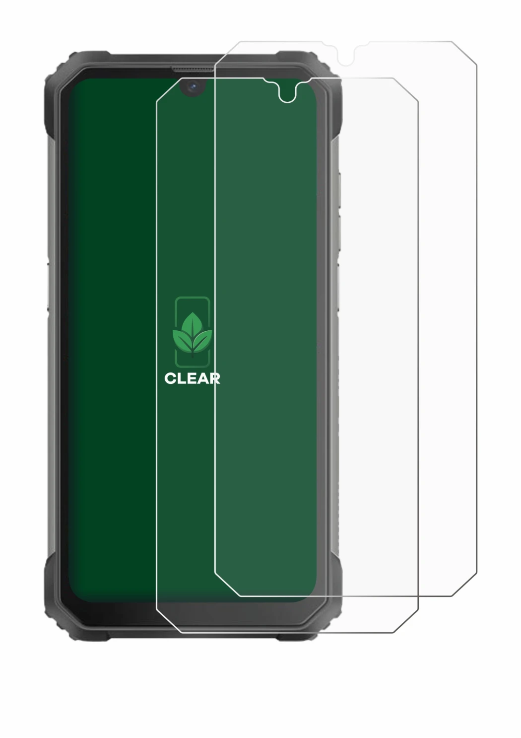 Image de l'appareil Blackview BV8800 avec une grande variété de protections d'écran.