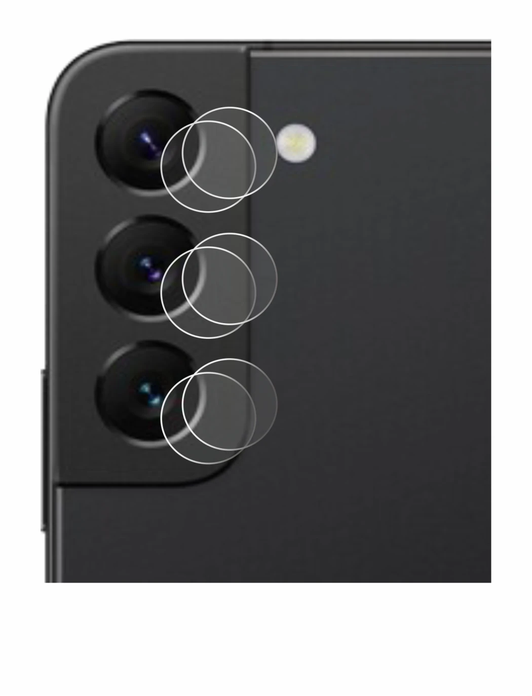 Image de l'appareil Samsung Galaxy S22 5G (Caméra UNIQUEMENT) avec une grande variété de protections d'écran.