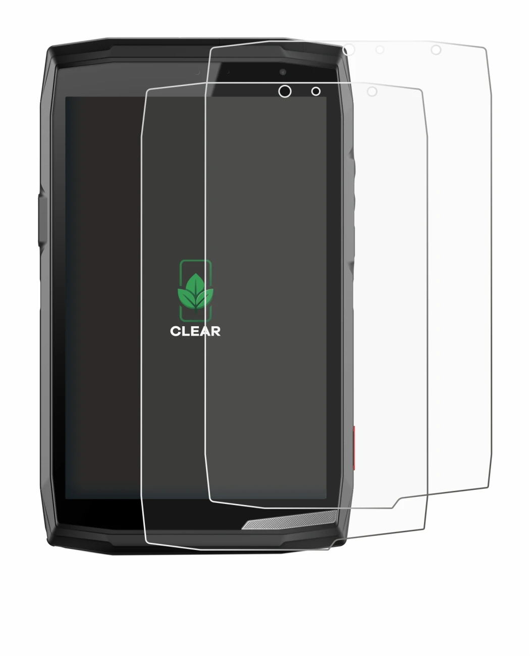 Image de l'appareil Crosscall Core T5 avec une grande variété de protections d'écran.