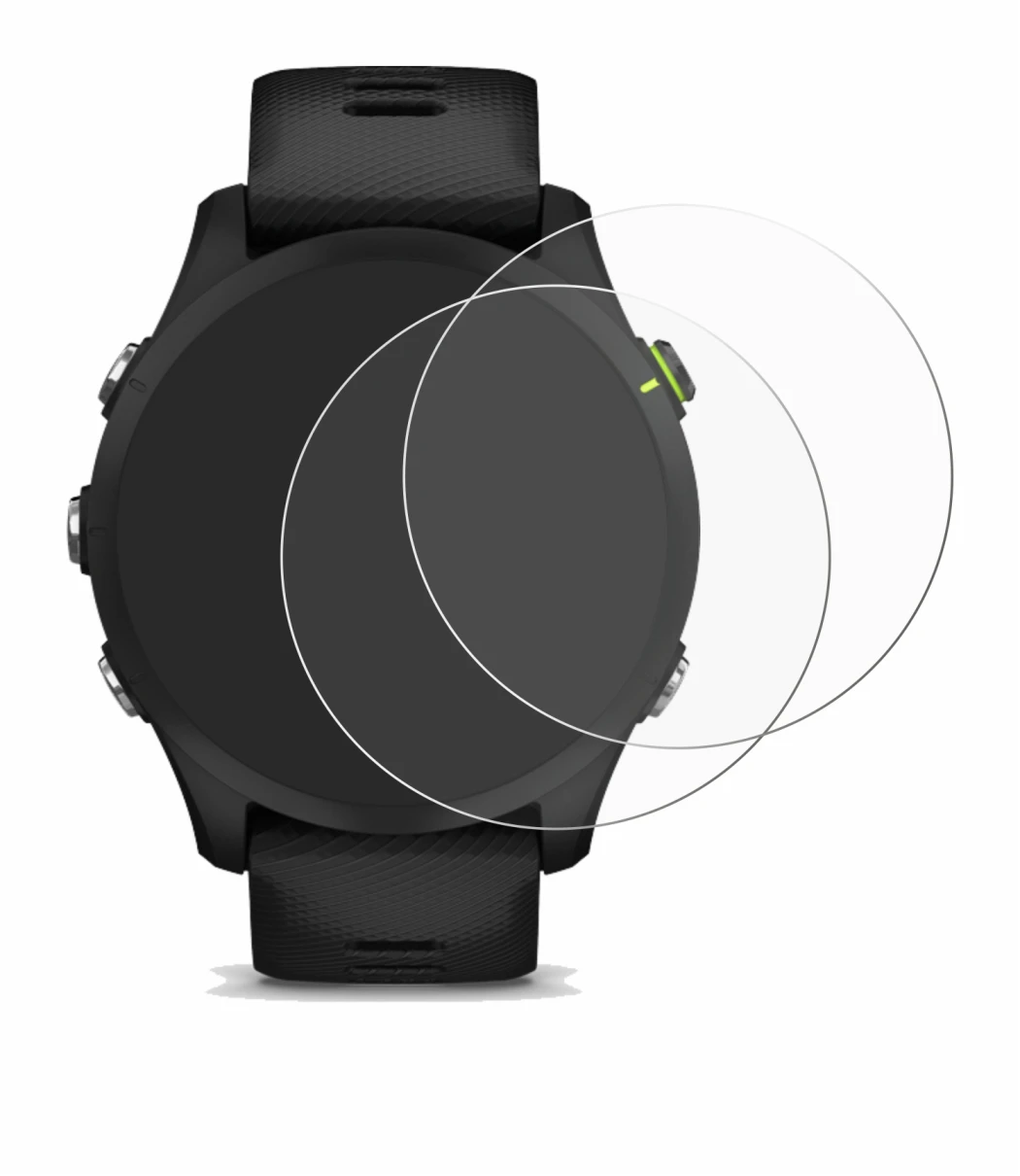 Image de l'appareil Garmin Forerunner 255 Music avec une grande variété de protections d'écran.