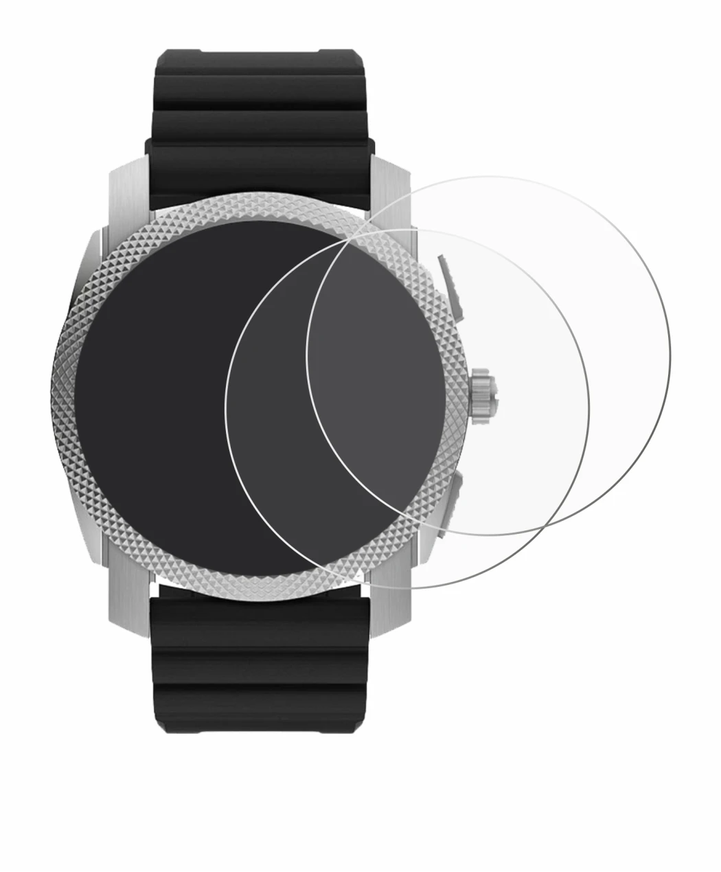 Image de l'appareil Fossil Gen 6 Hybrid Machine (45mm) avec une grande variété de protections d'écran.