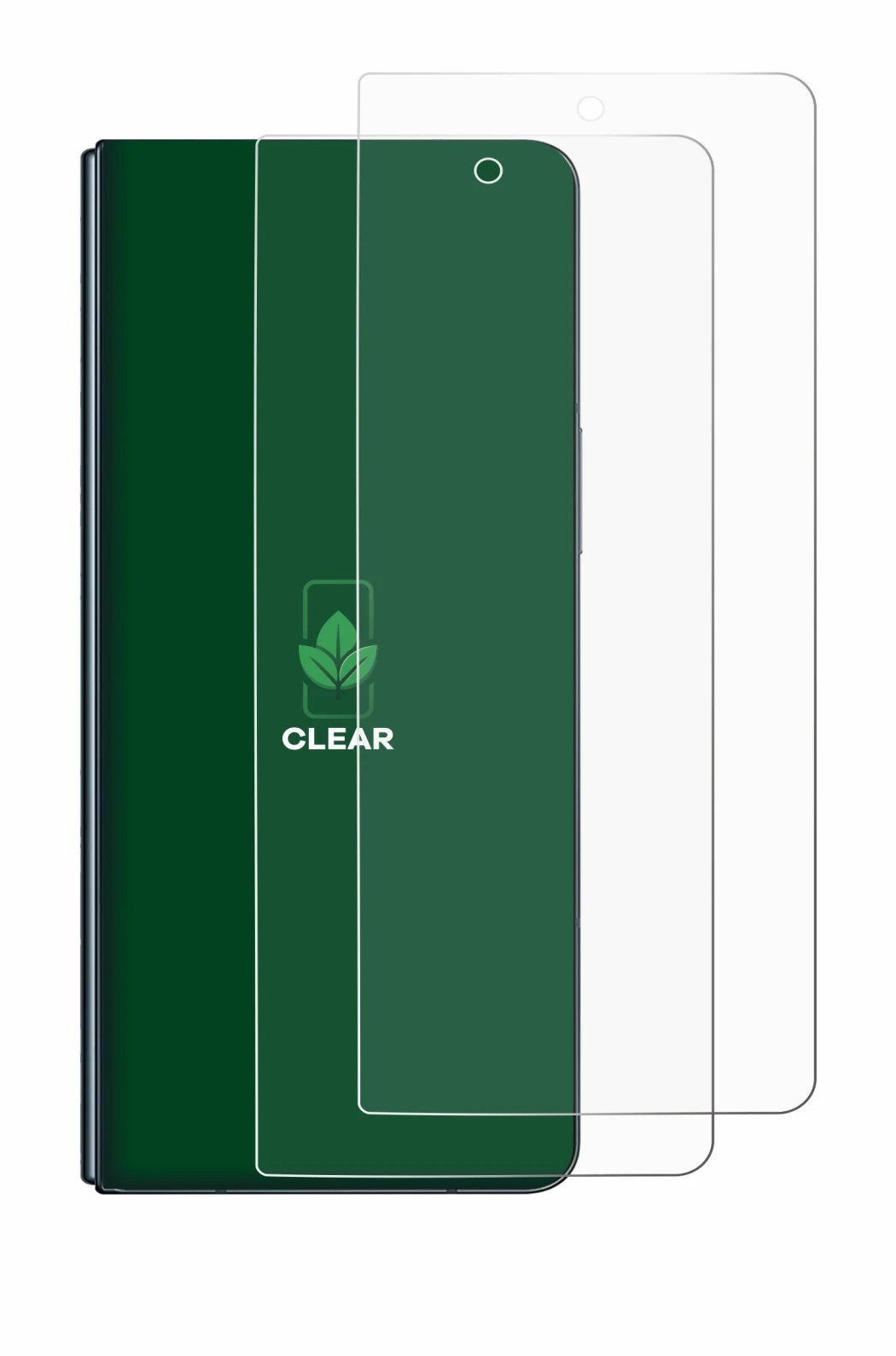 Image de l'appareil Samsung Galaxy Z Fold 4 avec une grande variété de protections d'écran.