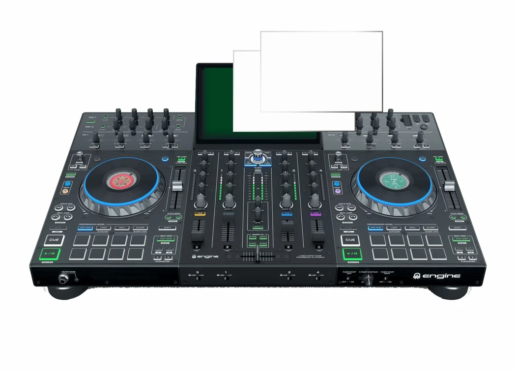 Image de l'appareil Denon DJ Prime 4 avec une grande variété de protections d'écran.