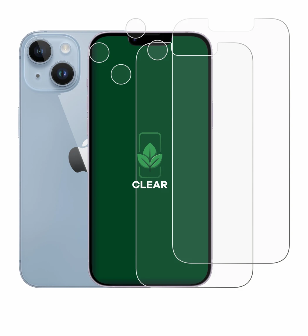 Image de l'appareil Apple iPhone 14 (Avant+Caméra) avec une grande variété de protections d'écran.