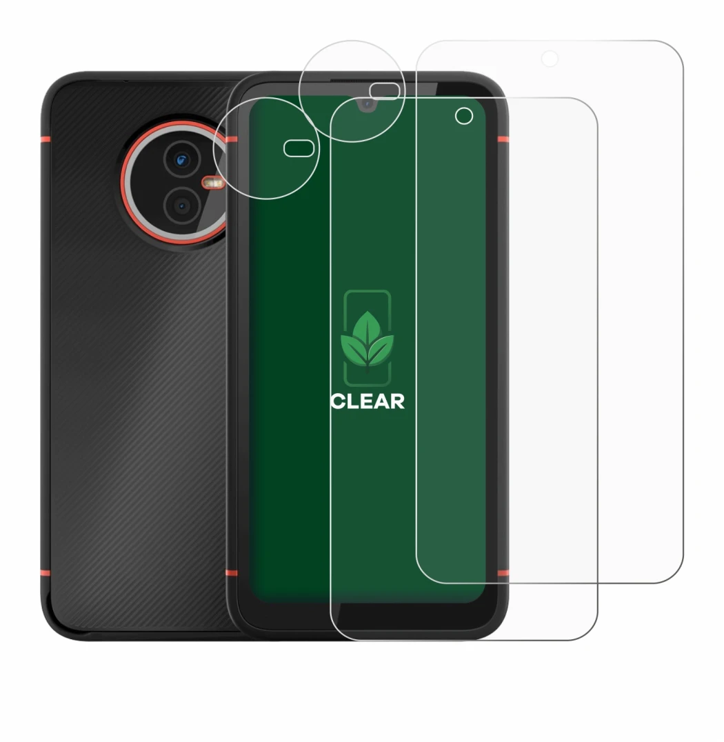 Image de l'appareil Gigaset GX4 (Avant+Caméra) avec une grande variété de protections d'écran.