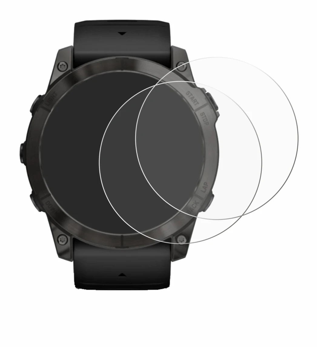 Image de l'appareil Garmin Epix Pro (Gen 2) (51 mm) avec une grande variété de protections d'écran.