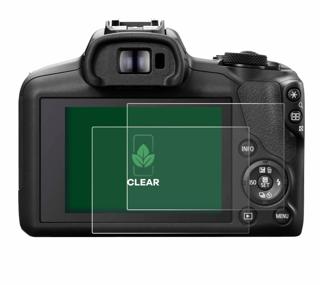 Image de l'appareil Canon EOS R100 avec une grande variété de protections d'écran.