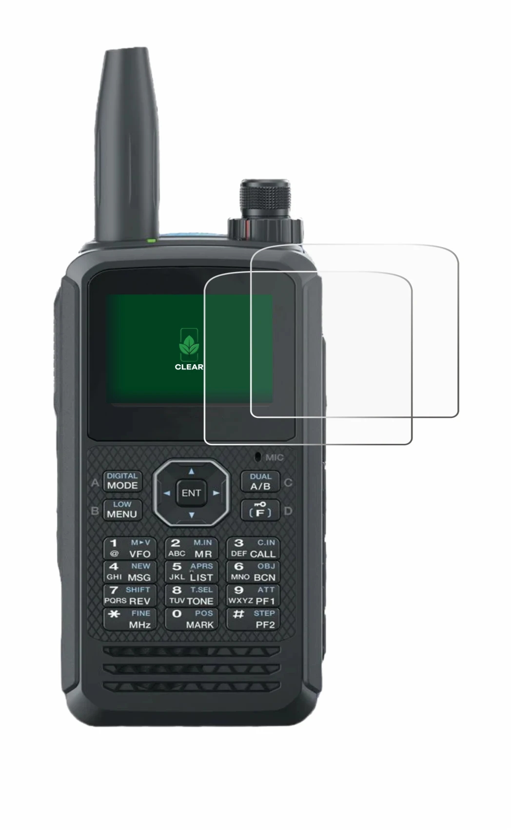 Image de l'appareil Kenwood TH-D75E D-Star avec une grande variété de protections d'écran.