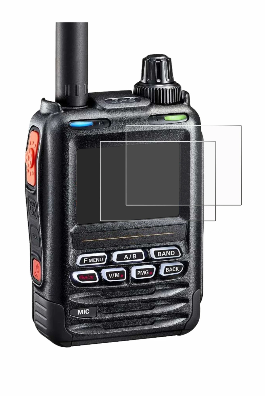 Image de l'appareil Yaesu FT-5DE/DR avec une grande variété de protections d'écran.