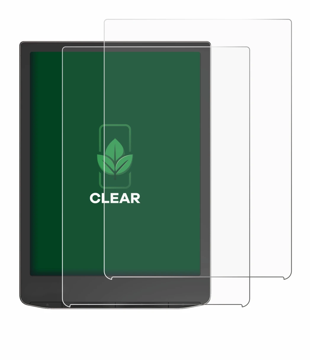 Image de l'appareil PocketBook InkPad 4 avec une grande variété de protections d'écran.