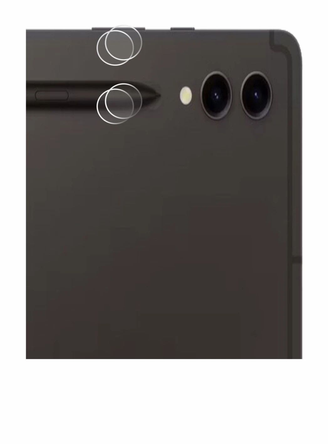 Image de l'appareil Samsung Galaxy Tab S9 Ultra 5G (Caméra UNIQUEMENT) avec une grande variété de protections d'écran.
